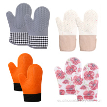 Guantes de horno de silicona estampados de cocina personalizada